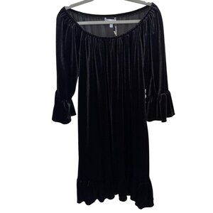 Fever Black Velvet Dress